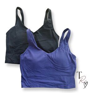 Peachy Athletic Willa Bra Top Bundle of 2 Longline Sports Bras Size Small
